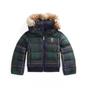 POLO RALPH LAUREN Toddler Girls Plaid Water-Resistant Jacket